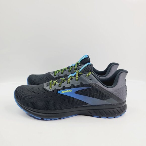 Brooks Men's Ghost Black Blue Anthem 5 Mesh Athletic Running Shoes Size 10.5 - Picture 2 of 7
